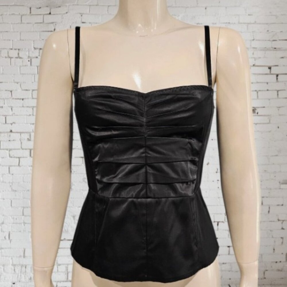 Moda International Corset Peplum Bustier, in black, size 6